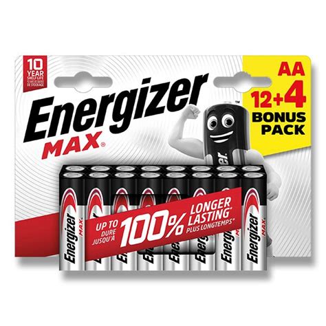 Energizer Max alkalická baterie AA 12 4 ks ACTIVA