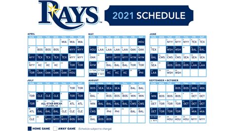 Rays Schedule 2024 Printable