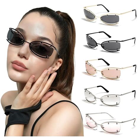 Y2k Wrap Around Sunglasses For Women And Men 2000s Punk Sunglasses