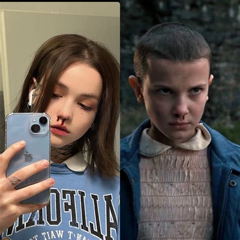 Создать мем millie bobby brown eleven милли бобби браун одиннадцать