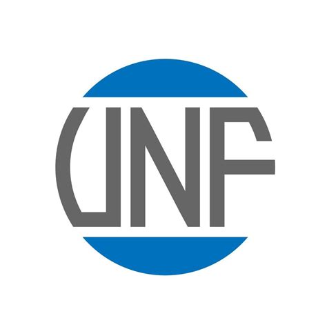 UNF letter logo design on white background. UNF creative initials circle logo concept. UNF ...