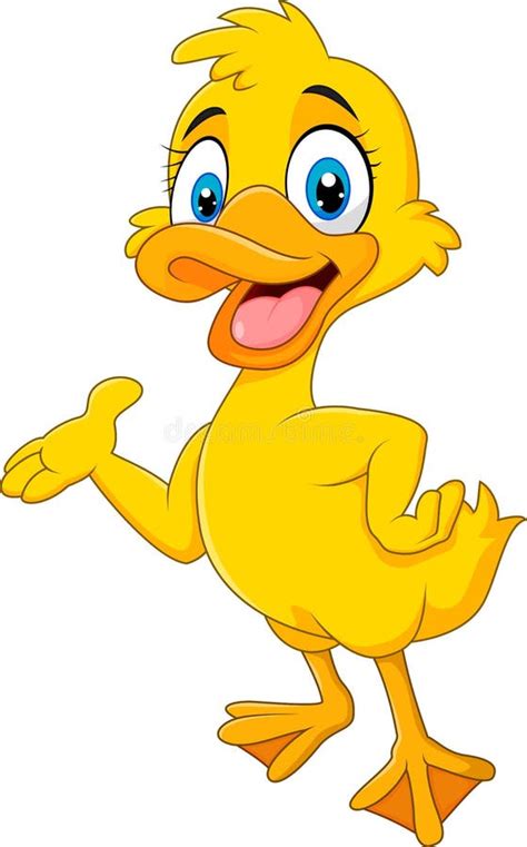 Funny Duck Cartoon Stock Vector Illustration Of Happy