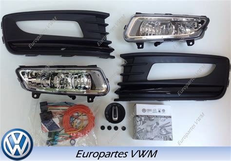 Kit Completo Faros Niebla Vw Vento Biseles Negro