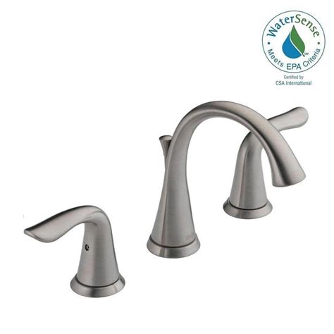 Delta Mandara 8 In Widespread 2 Handle Bathroom Faucet In Stainless 35962lf Ss Eco The Home Depot