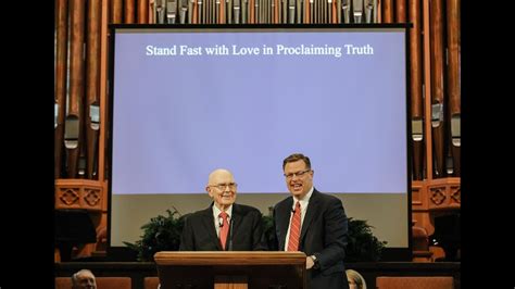 President Dallin H Oaks And Elder Clark G Gilbert Stand Fast With