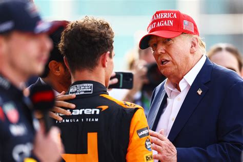 Miami F Donald Trump Brands Himself Lando Norris S Lucky Charm