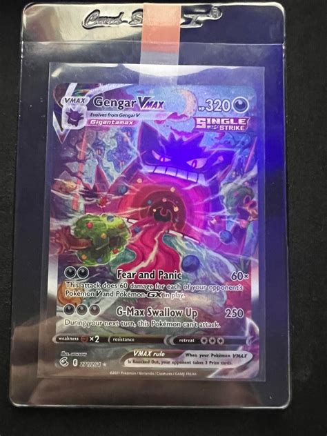 Pokemon Gengar Vmax Fusion Strike Alt Art Secret Rare Read Desc