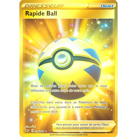 Rapide Ball Joyau Secr Te Rare De L Extension Pok Mon P E Et