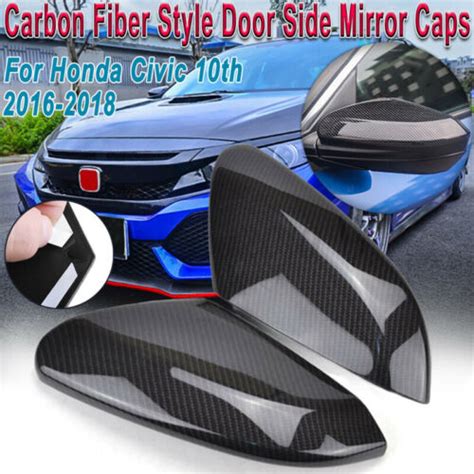 For Honda Civic Carbon Fiber Side View Mirror Replacement