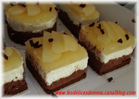 Bavarois Poires Chocolat Sur Croquant De Speculoos Les D Lices D Emma