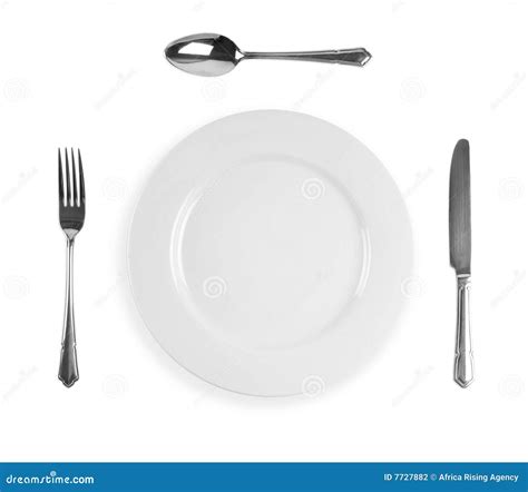 Knife, Fork, Plate And Spoon Stock Photo - Image: 7727882