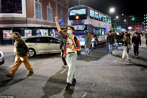 Protesters Clash With Riot Police And Block M32 At Kill The Bill March