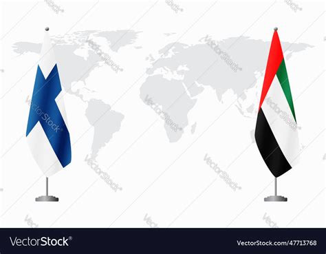 Finland And United Arab Emirates Flags Royalty Free Vector