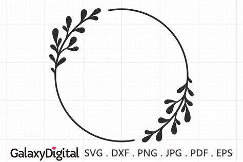 Leaf Wreath Svg Wreath Frame Svg Wedding Svg