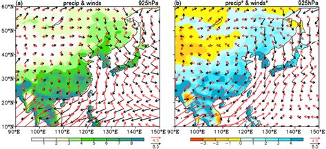 Horizontal Distributions Of Climatological Summertime Precipitation