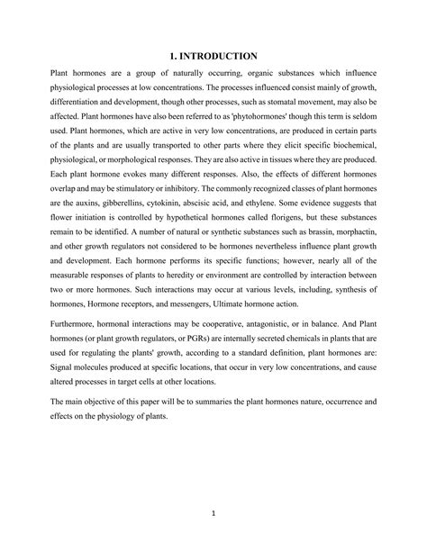 role of plant hormones | PDF