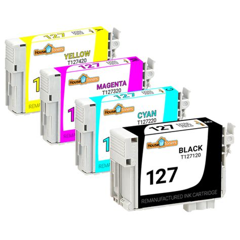 Remanufactured Ink Cartridge For Epson T127 Series Extra Hy 4pk Bcmy