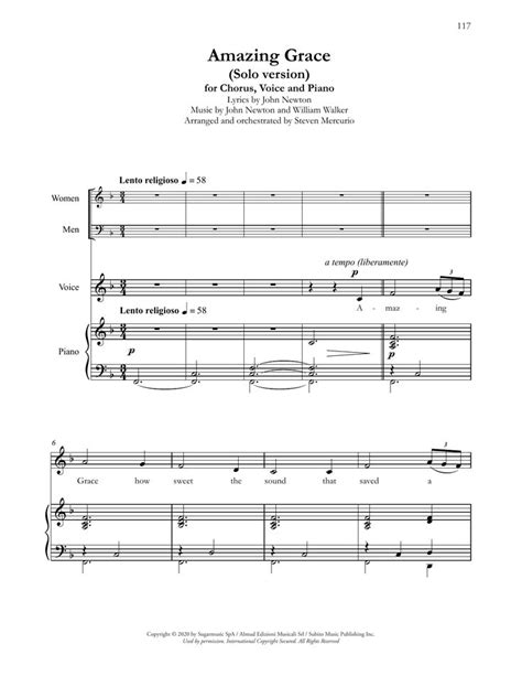 Andrea Bocelli Amazing Grace Solo Version Arr Steven Mercurio