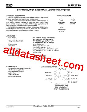 NJM2719 Datasheet PDF New Japan Radio