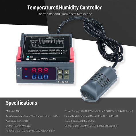 Pantalla Digital Controlador De Temperatura Y Humedad Termorregulador