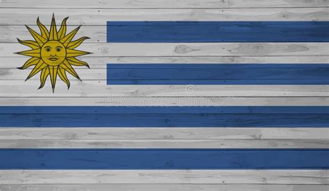 Grunge Uruguay Flag Uruguay Flag With Waving Grunge Texture Stock