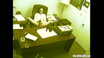 Secretary Fingering And Masturbating Pussy At Office XVIDEOS