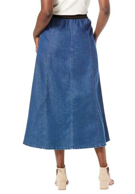 women jean skirt long 9