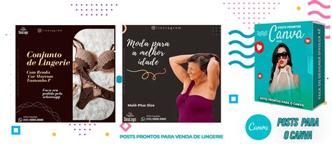 Pack De Posts Prontos Sex Shop E Venda De Lingerie Legendas No