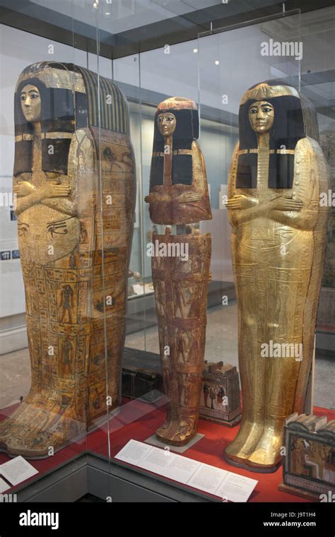 Great Britain,England,London,British museum,Egyptian mummies Stock ...