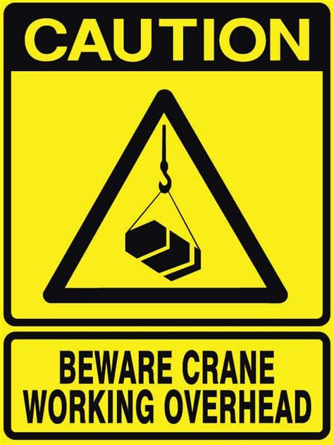 Beware Crane Working Overhead - Safety Signs Australia by Signsmart