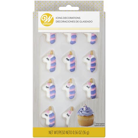 Wilton Unicorn Icing Decorations 12 Count