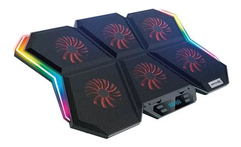 Ripley VENTILADOR NOTEBOOK GAMER REPTILEX 6 ASPAS RGB RX0051 NEGRO