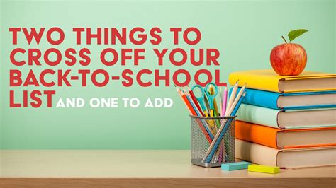 Two Things To Cross Off Your Back To School List And One To Add Real Life Church