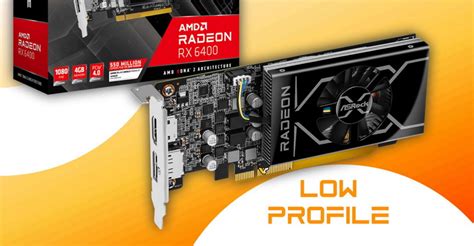 ASRock выпустила низкопрофильную видеокарту Radeon RX 6400 Low Profile