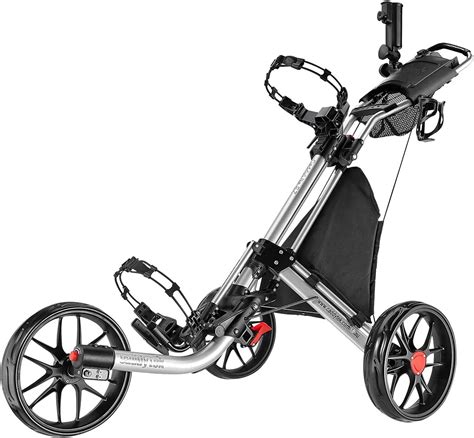 Caddytek Caddylite Ez Fold Pro 3 Wheel Golf Buggypush Cart 1 Year Australian Warranty Silver