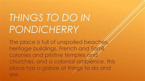 Things To Do In Pondicherry by explore travel - Issuu