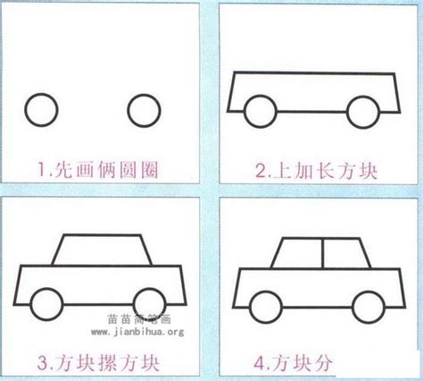 幼儿园未来汽车简笔画步骤 简笔画图片大全 普车都