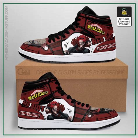 My Hero Academia Shoes Eijiro Red Riot Jordan Sneakers Custom BNHA