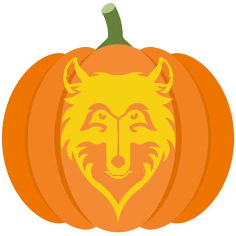 Wolf Head Pumpkin Stencil | Free Printable Papercraft Templates