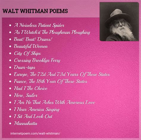 Walt Whitman Poetry Books