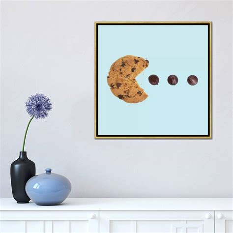 Icanvas Pacman Cookie By Paul Fuentes Framed Canvas Print Bed Bath