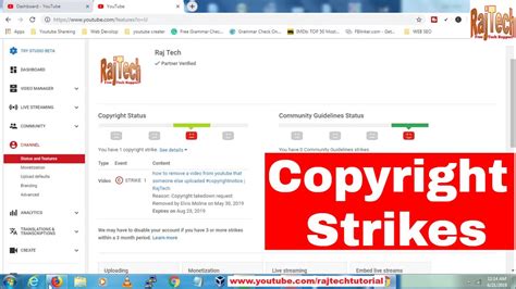 How To Check Copyright Strikes On Youtube Channel Copyright Strike