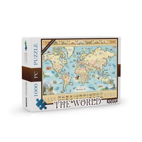 The World - Jigsaw Puzzle - Hand Drawn Map Art Puzzle