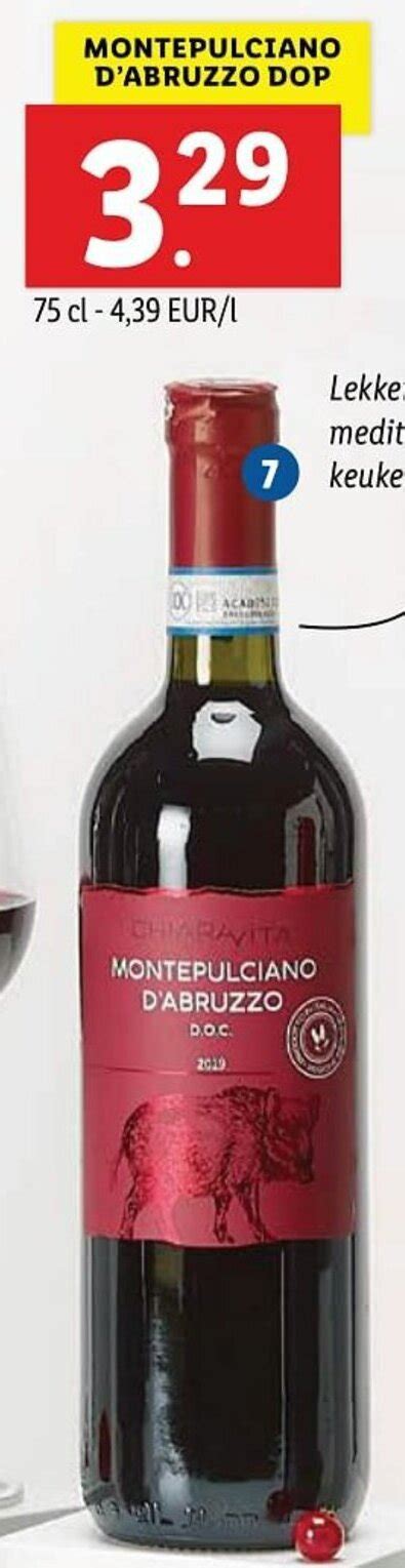 Montepulciano D Abruzzo DOP 750ml Promotie Bij Lidl