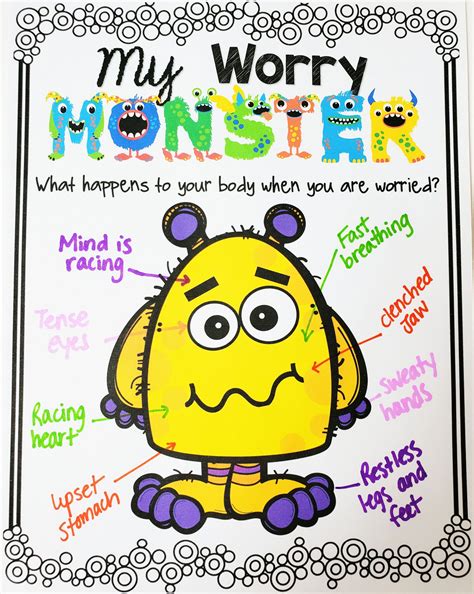 My Worry Monster Heart And Mind Teaching