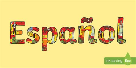 Spanish Title Display Lettering Spanish Twinkl