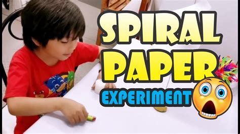 Spiral Paper Experiment School Science Experiment Youtube