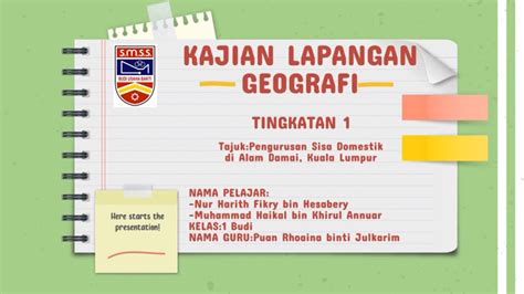 Contoh Folio Geografi Tingkatan Sisa Domestik Contoh Kerja Kursus The