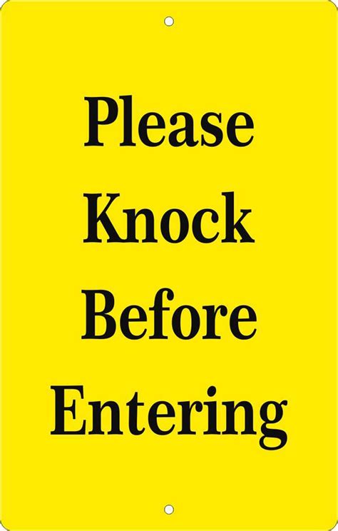 Custom Entryway Sign Knock Before Entering Ring Bell Do Not Disturb