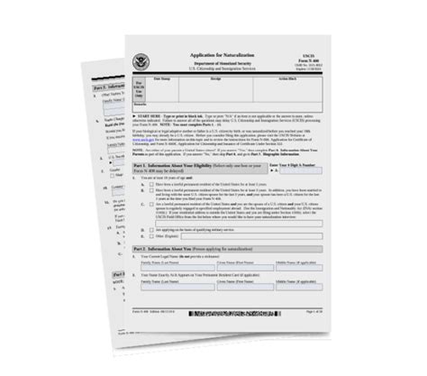 N Application Form For Naturalization U S Citizenship